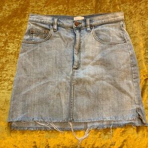 Wilfred Free raw hem denim skirt